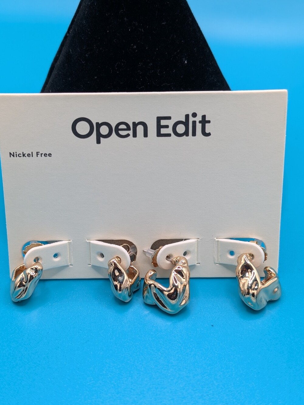 Nordstrom Open Edit Women's Gold-Tone Huggie Earrings - Set of 2